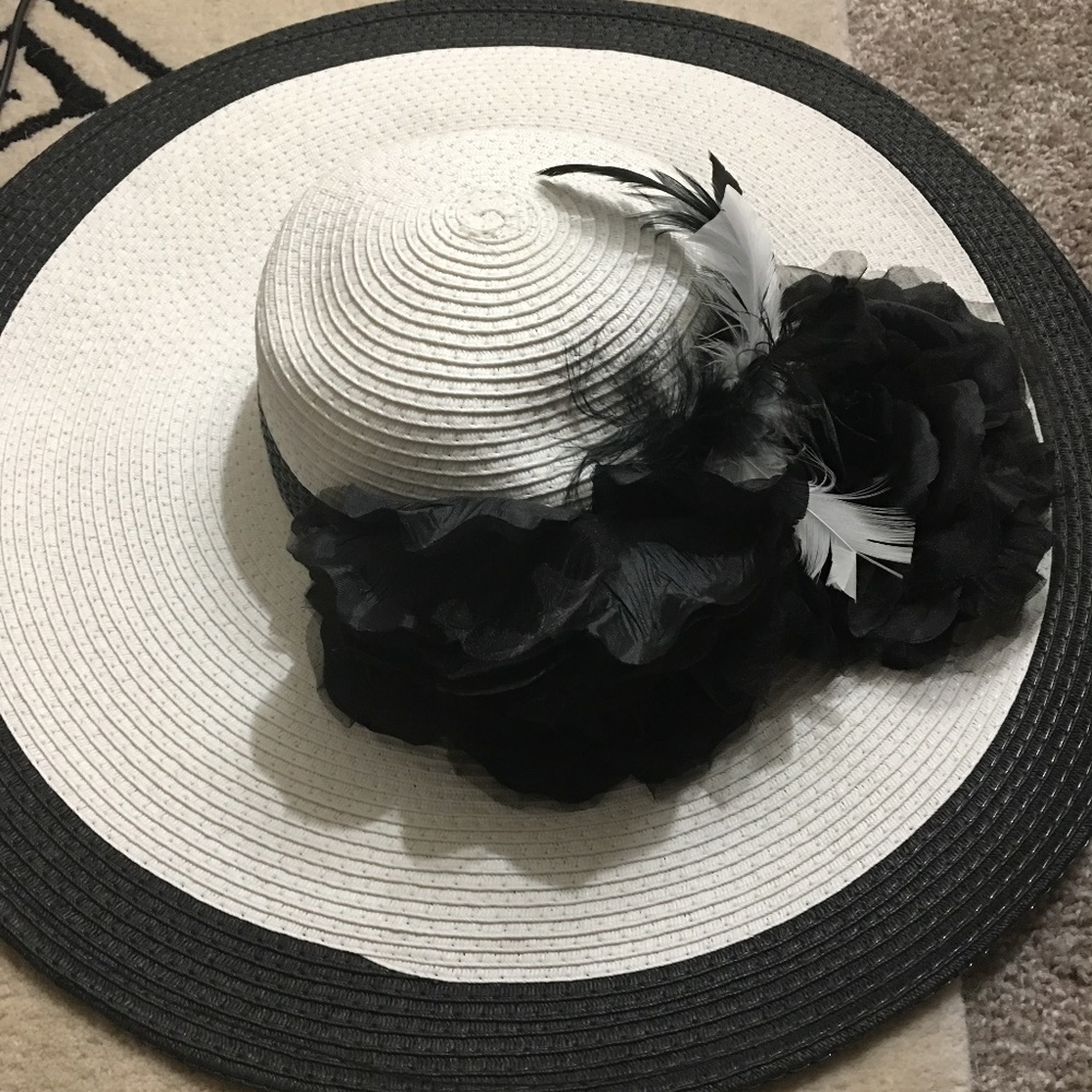Black and White Derby Hat